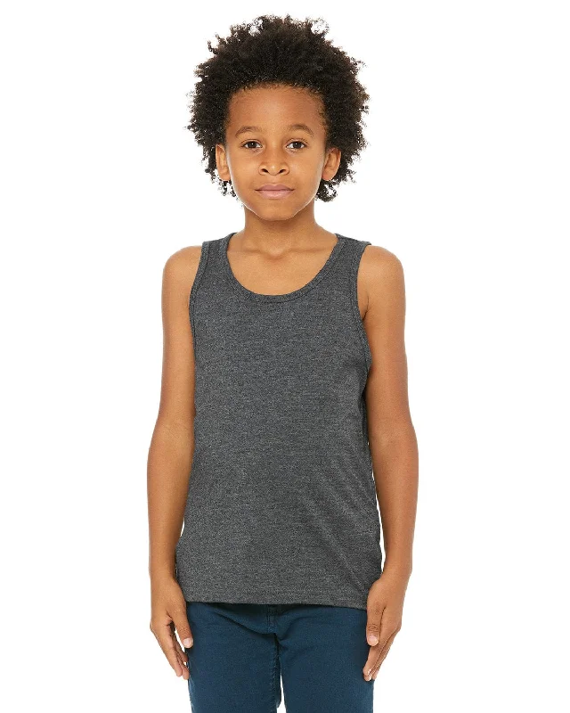 Bella+Canvas Youth Jersey Tank | Dark Gry HeatherCamisoleLunar