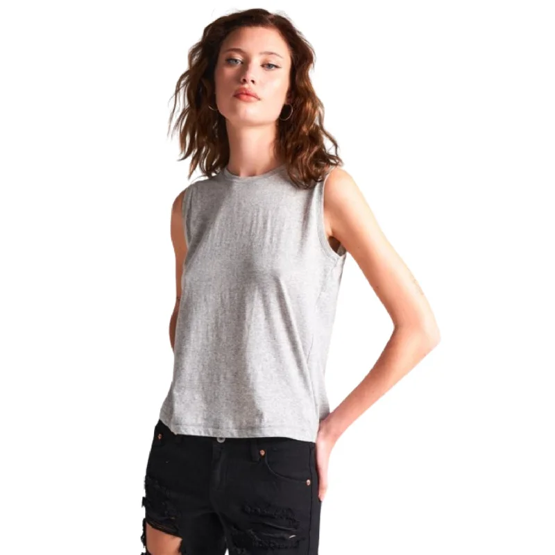 Solid Sleeveless Round Neck Basic Tank TopGym tank
